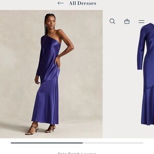 Ralph Lauren One Shoulder Gown